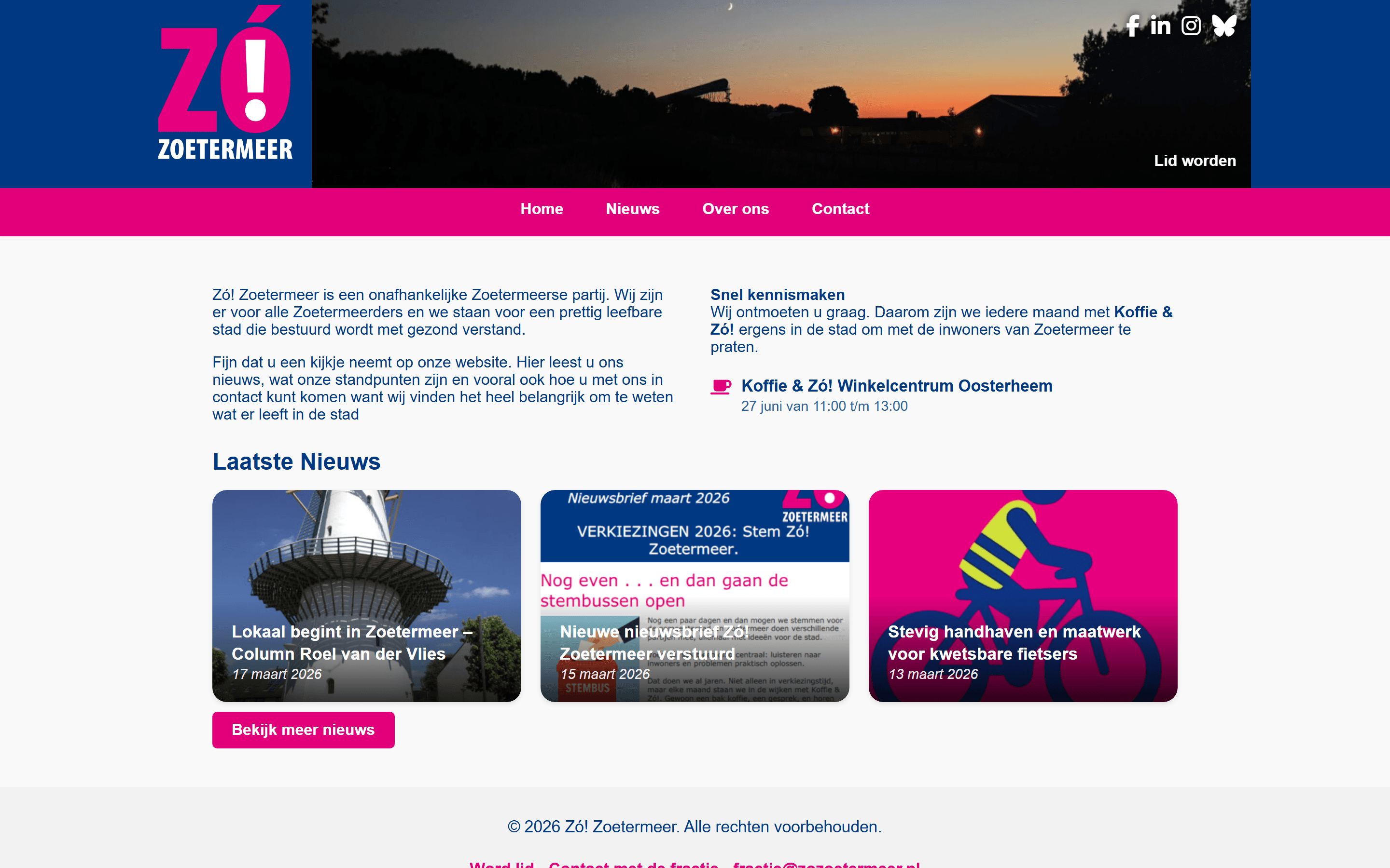 Website gemaakt voor Zó! Zoetermeer
